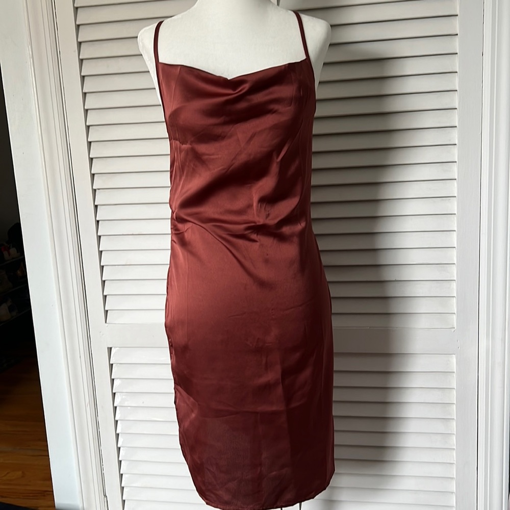 Elegant Burgundy Dress